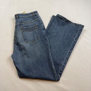 St John Sport by Marie Gray Women's Size 12‎ Blue Wash Flare Jeans with Charms